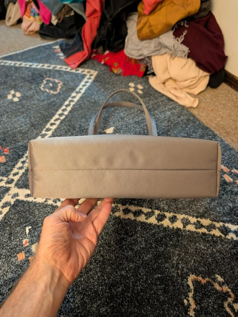 NWT Vintage 90s Y2K Kate Spade Pewter Nylon Tote Neiman Marcus Tags